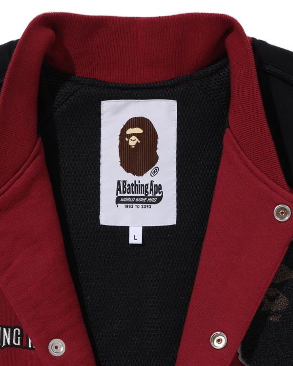 Chaquetas Bape Sweat Varsity Hombre Rojas Claro | FDZVS-4812