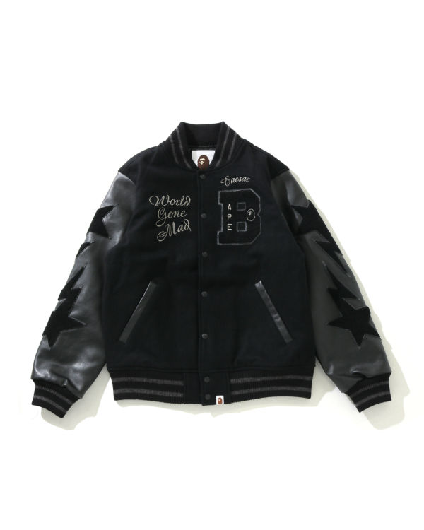 Chaquetas Bape Varsity Hombre Negras | BIFLQ-6825