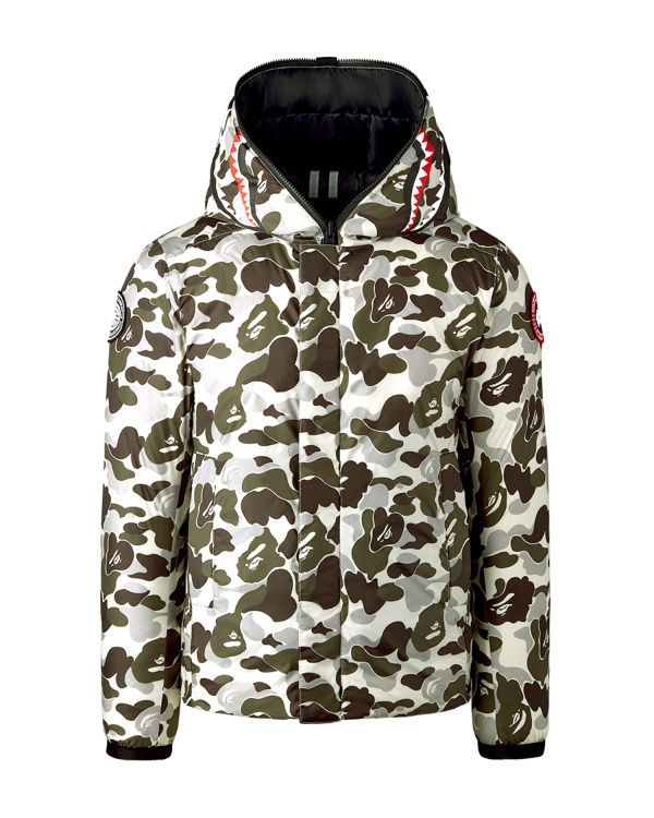 Chaquetas Bape X Canada Goose X Concepts ABC Camo Crofton Shark Encapuchado Light Hombre Gris | BATFU-5431