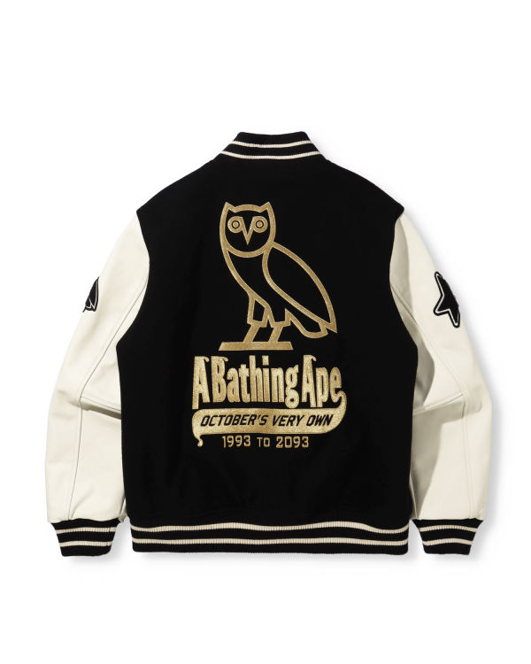 Chaquetas Bape X OVO Varsity Hombre Negras | QEPHK-0458