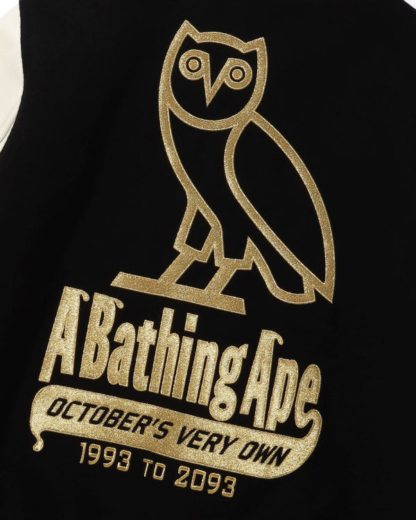 Chaquetas Bape X OVO Varsity Hombre Negras | QEPHK-0458