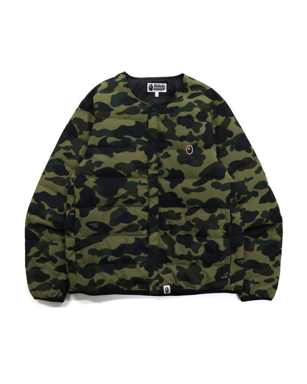 Chaquetas De Plumas Bape 1st Camo Light Weight Hombre Verde | WEFNX-9613