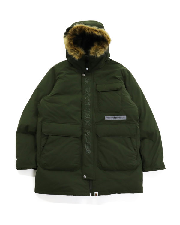 Chaquetas De Plumas Bape Loose Fit Long Hombre Verde | CGDZK-9387