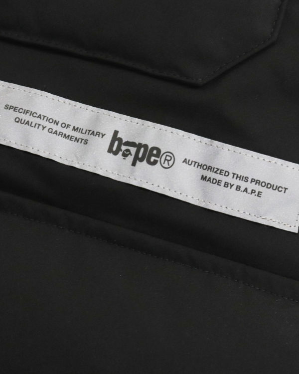 Chaquetas De Plumas Bape Loose Fit Long Hombre Negras | PTOGQ-6430