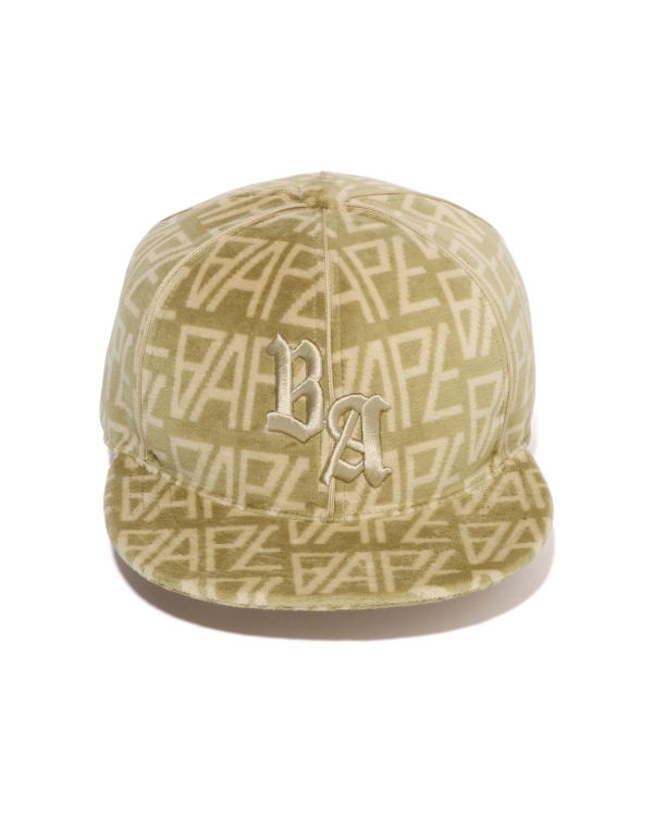 Gorras Bape Logo Monogram Velour Hombre Beige | BRCGI-4718