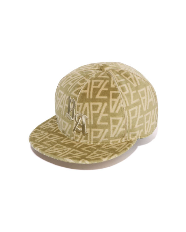 Gorras Bape Logo Monogram Velour Hombre Beige | BRCGI-4718