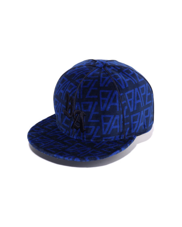 Gorras Bape Logo Monogram Velour Hombre Azul Real Azules | KOIAE-4628