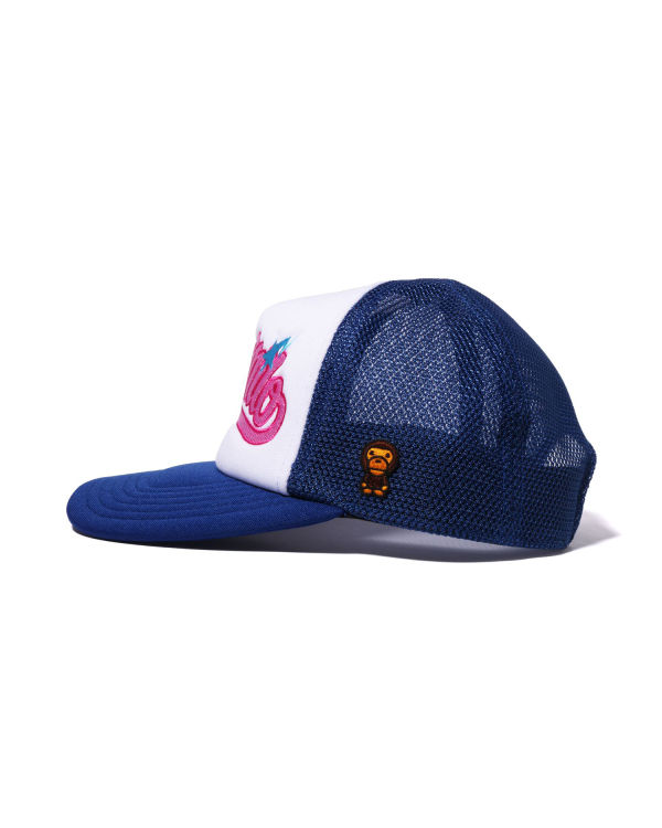 Gorras Bape Milo Embroidery Mesh Mujer Azules | VTXOY-0492