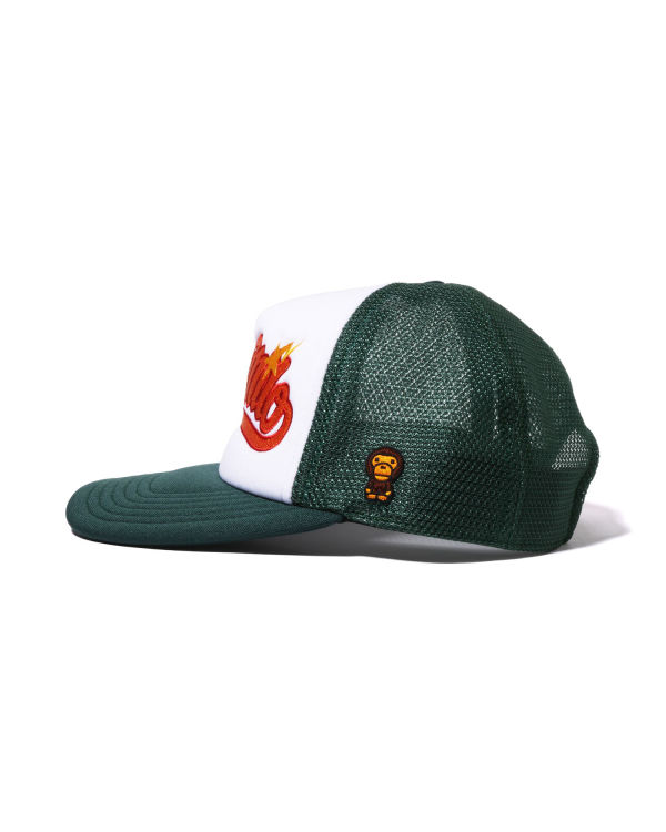 Gorras Bape Milo Embroidery Mesh Mujer Verde Oscuro | WACGI-0163