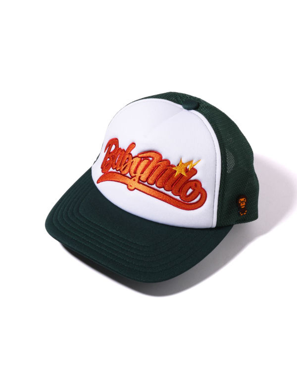 Gorras Bape Milo Embroidery Mesh Mujer Verde Oscuro | WACGI-0163