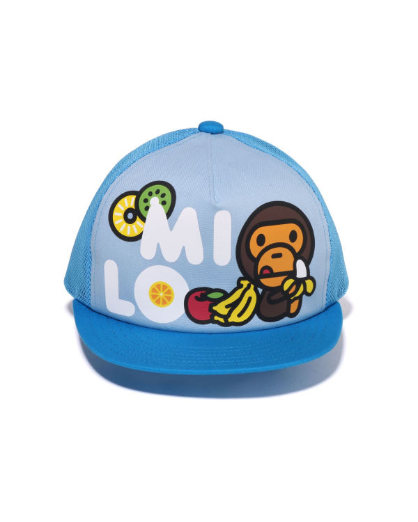 Gorras Bape Milo Fruits Mesh Niños Azules | YOPFC-0736