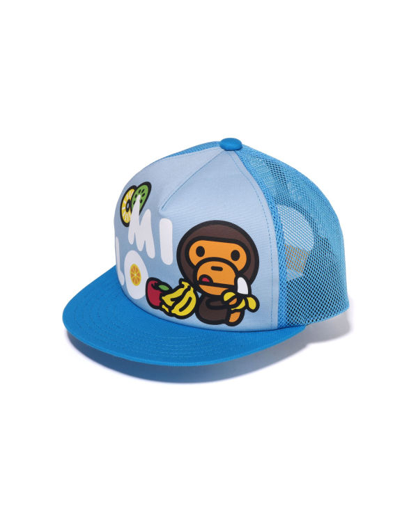 Gorras Bape Milo Fruits Mesh Niños Azules | YOPFC-0736