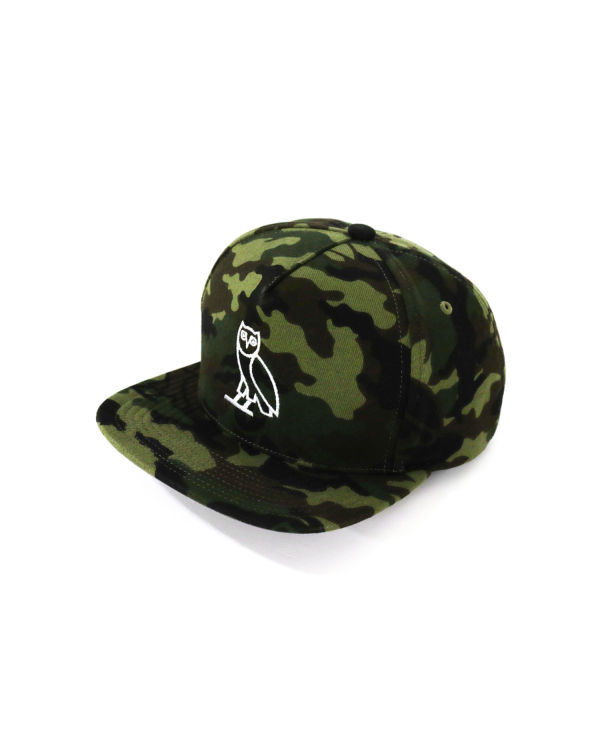 Gorras Bape X OVO Woodland Camo Snapback Hombre Verde | CDIKA-8296