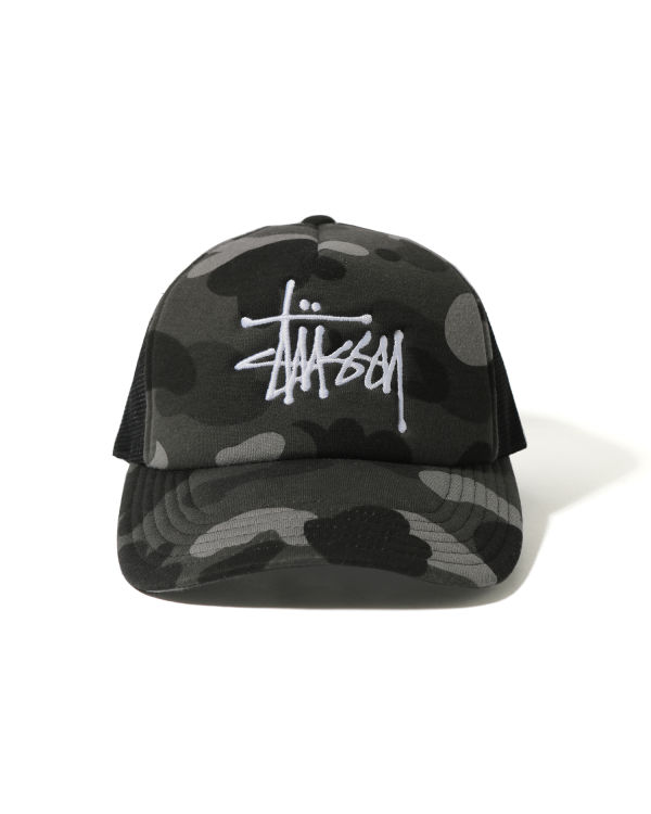 Gorras Bape X Stussy Trucker Hombre Negras | TOJHU-9837