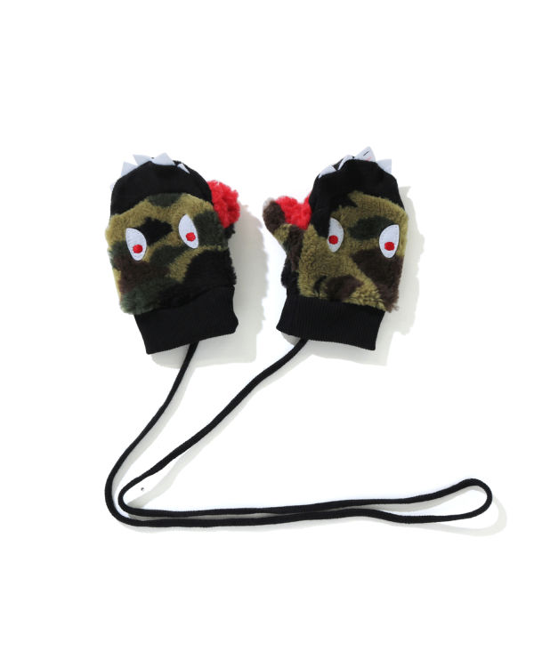 Guantes Bape 1st Camo Boa Shark Mittens Niños Verde | PIKSF-2639