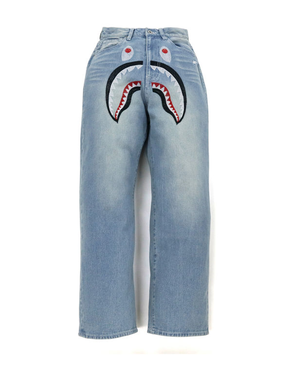 Jeans Bape Shark Mujer Azules | DOSLC-9205