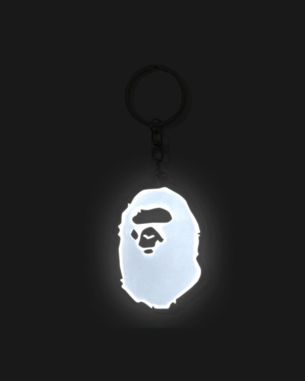 Llaveros Bape Ape Head Reflective Hombre Blancas | YXMDV-1076