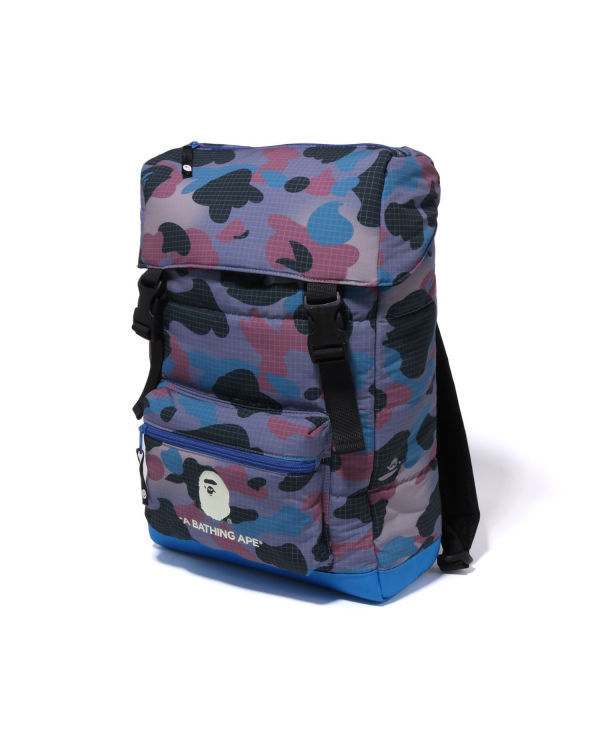 Mochilas Bape Grid Camo Glow In The Dark Padding Niños Moradas | NVRSF-7239