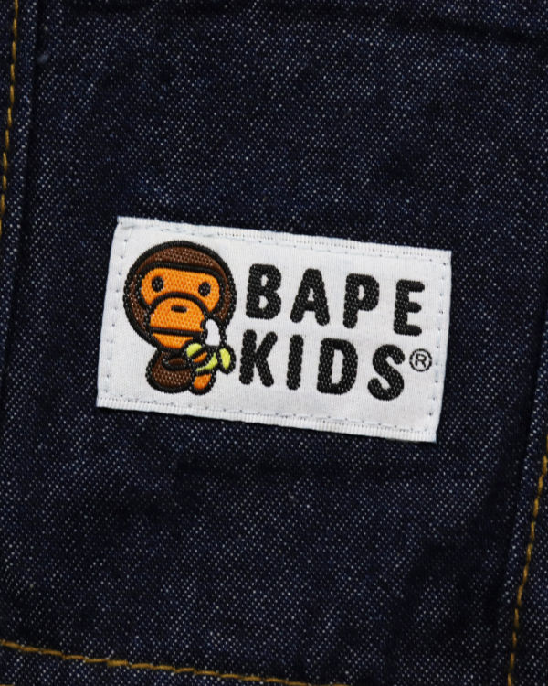 Pantalones Bape Milo Friends Denim Dungaree Niños Azules | KLCFH-7341