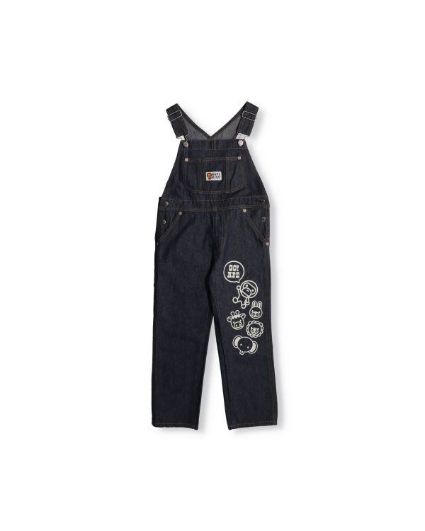 Pantalones Bape Milo Friends Denim Dungaree Niños Azules | KLCFH-7341