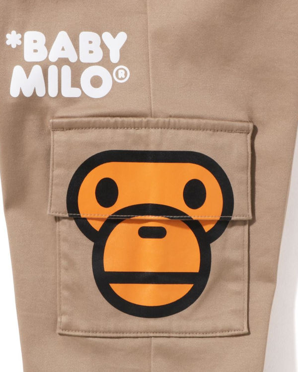 Pantalones Bape Milo Side Pocket Face Niños Beige | DYNFG-5378