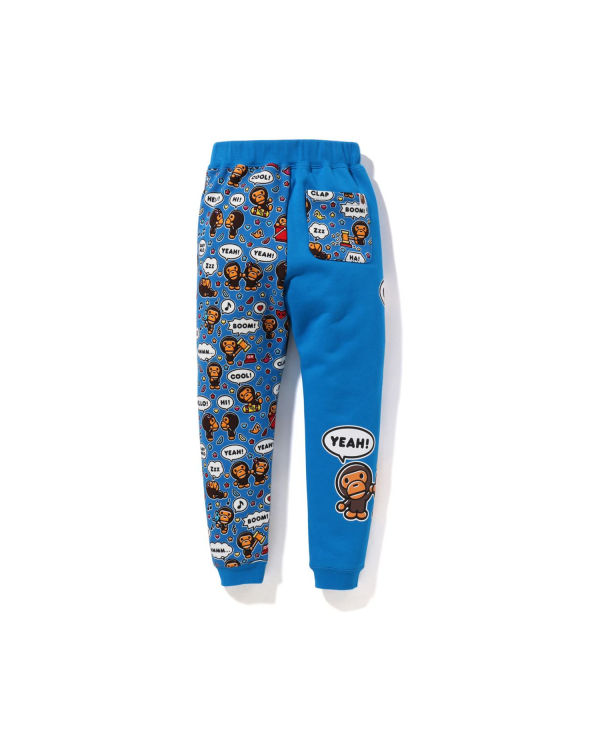 Pantalones Bape Milo Speech Balloon Slim Niños Azules | SLKQJ-8401