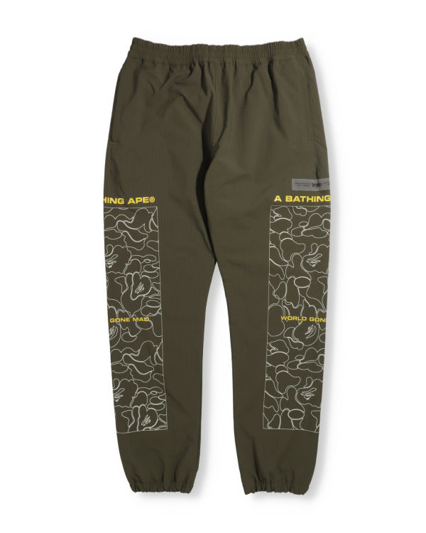 Pantalones Bape Rip Stop Pista Hombre Verde | CWFTN-9830