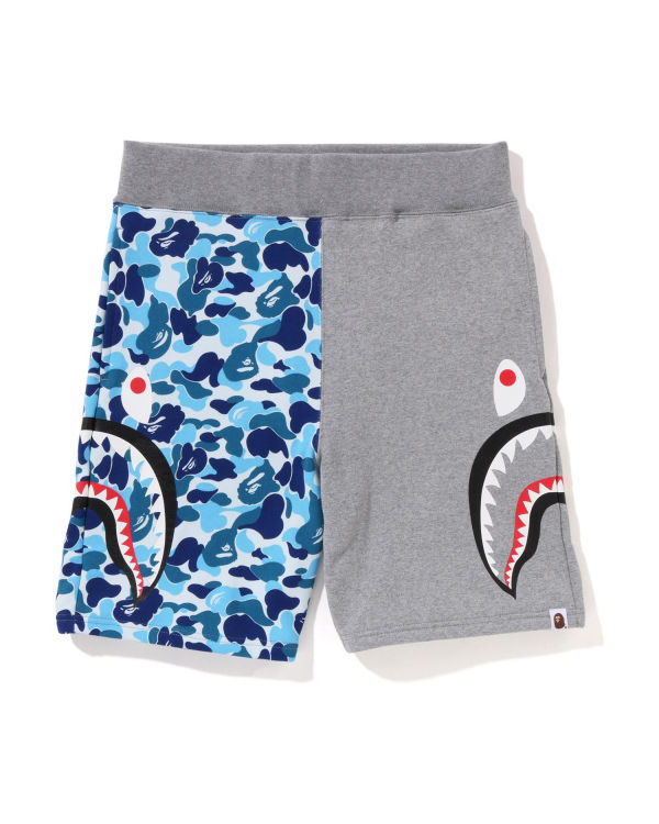 Pantalones Cortos Bape ABC Camo Side Shark Hombre Azules Claro | BMZAE-6940