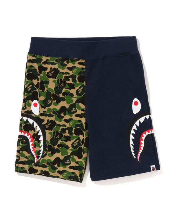 Pantalones Cortos Bape ABC Camo Side Shark Hombre Verde | NBQAZ-1280