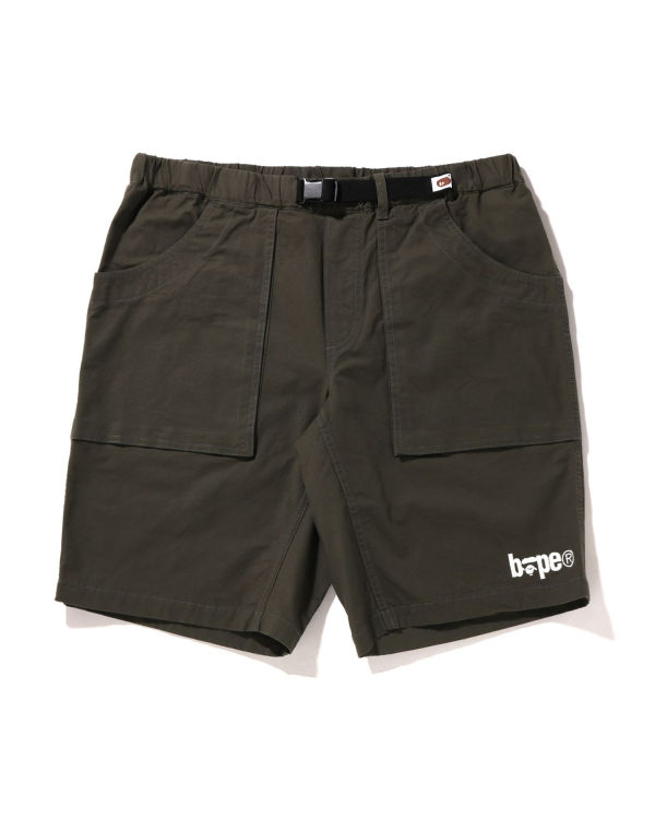 Pantalones Cortos Bape Climbing Hombre Kaki Oscuro | DSKIH-6402