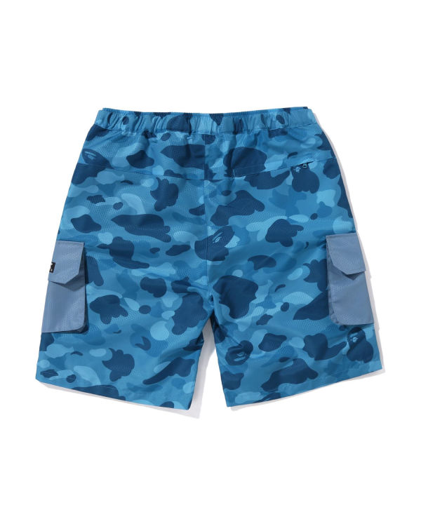 Pantalones Cortos Bape Honeycomb Camo Cargo Hombre Azules Claro | YDFIK-6492