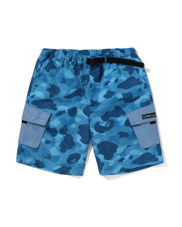 Pantalones Cortos Bape Honeycomb Camo Cargo Hombre Azules Claro | YDFIK-6492