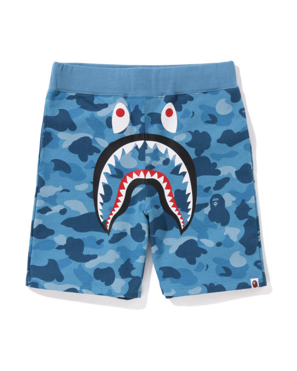 Pantalones Cortos Bape Honeycomb Camo Shark Hombre Azules Claro | MKDVA-3825