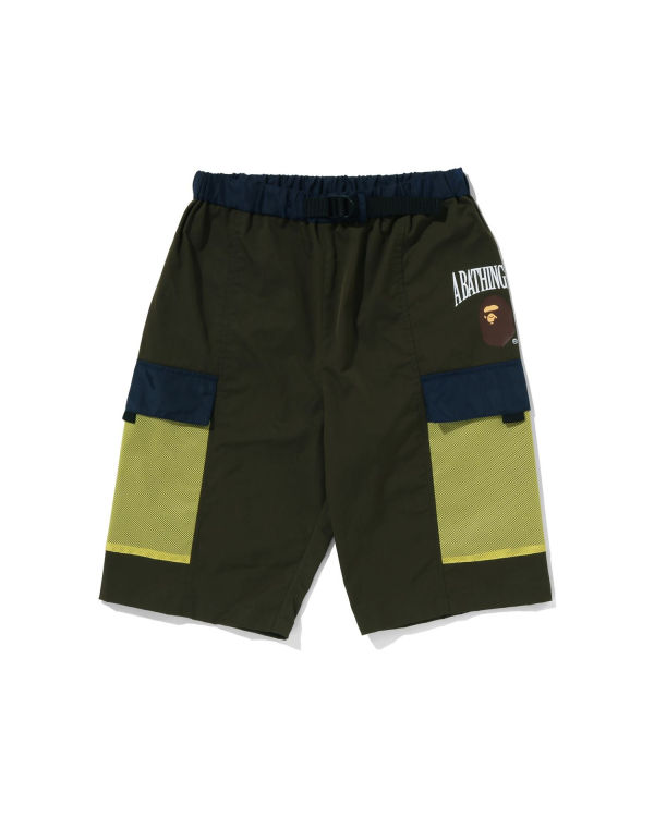 Pantalones Cortos Bape Mesh Pocket Niños Verde Oscuro | JIMNP-2847