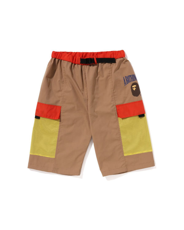 Pantalones Cortos Bape Mesh Pocket Niños Beige | LCEUZ-8196