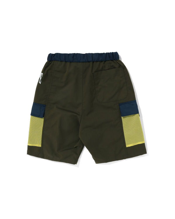 Pantalones Cortos Bape Mesh Pocket Niños Verde Oscuro | RMUKL-1869