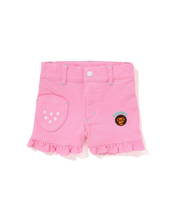 Pantalones Cortos Bape Milo Strawberry Frill Niños Rosas | AYHQS-9048