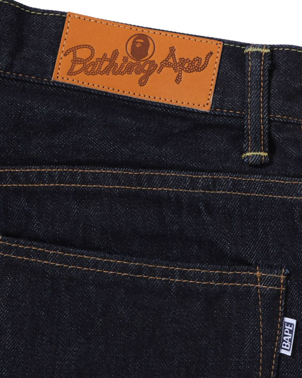 Pantalones Cortos Bape Shark Denim Hombre Azules | BHXUL-0495