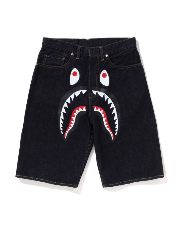 Pantalones Cortos Bape Shark Denim Hombre Azules | BHXUL-0495