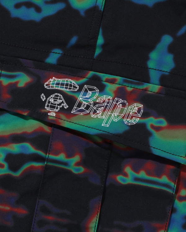 Pantalones Cortos Bape Thermography Cargo Hombre Negras | MNXDU-4186