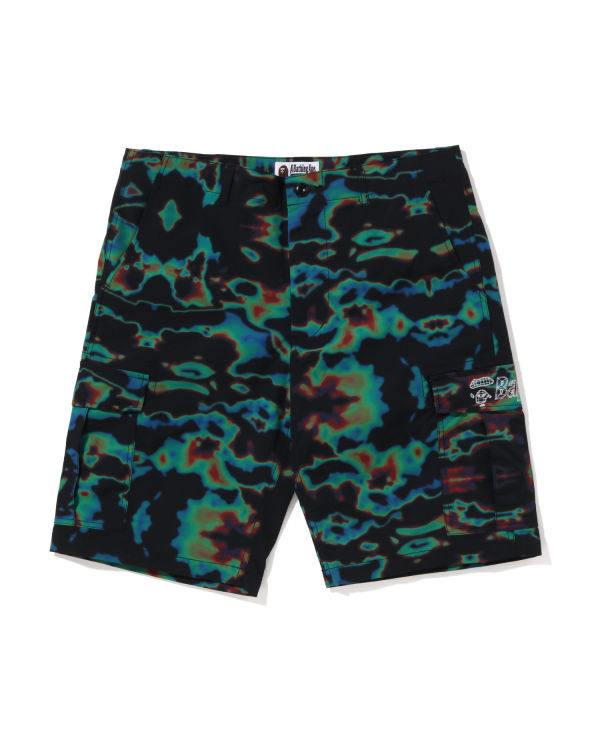 Pantalones Cortos Bape Thermography Cargo Hombre Negras | MNXDU-4186