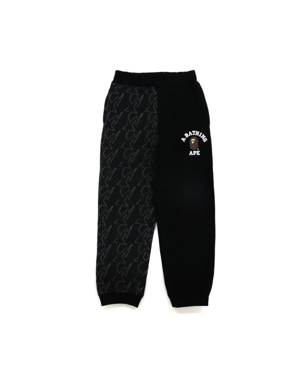 Pantalones Deportivos Bape College Print Quilting Niños Negras | LBSKV-9632