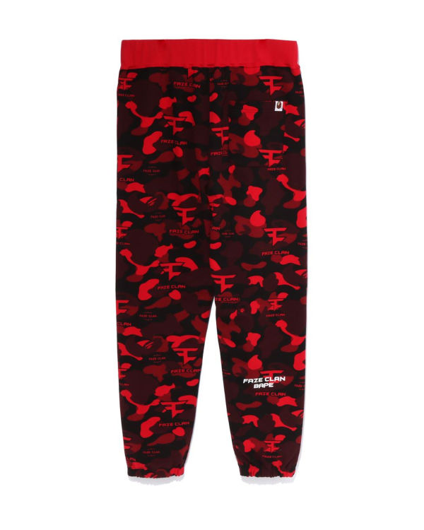 Pantalones Deportivos Bape X Faze Clan Hombre Rojas Claro | RCWKA-0645