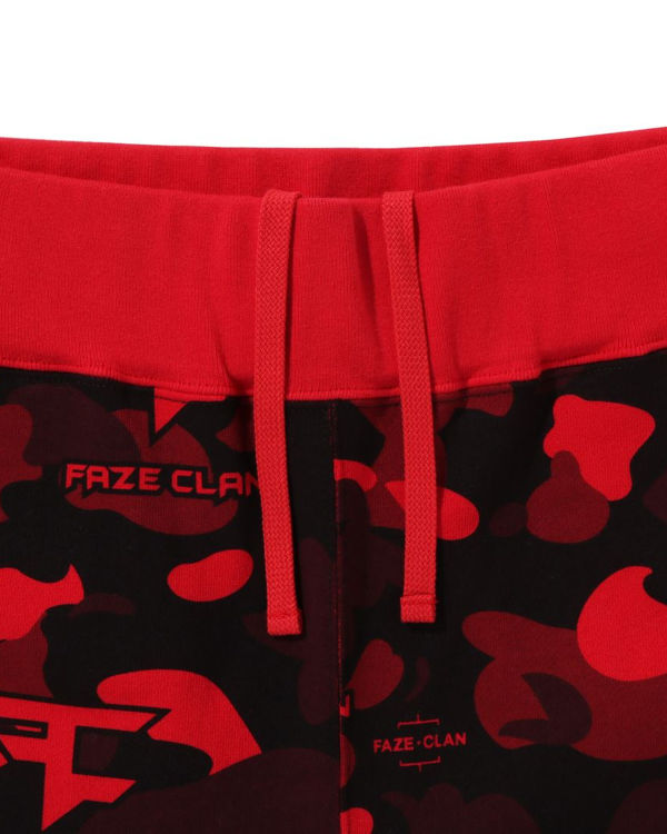 Pantalones Deportivos Bape X Faze Clan Hombre Rojas Claro | RCWKA-0645