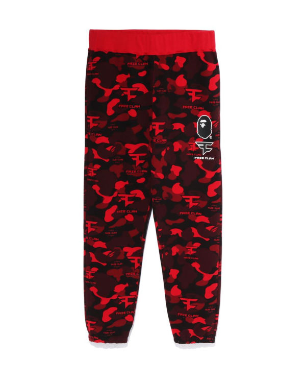 Pantalones Deportivos Bape X Faze Clan Hombre Rojas Claro | RCWKA-0645