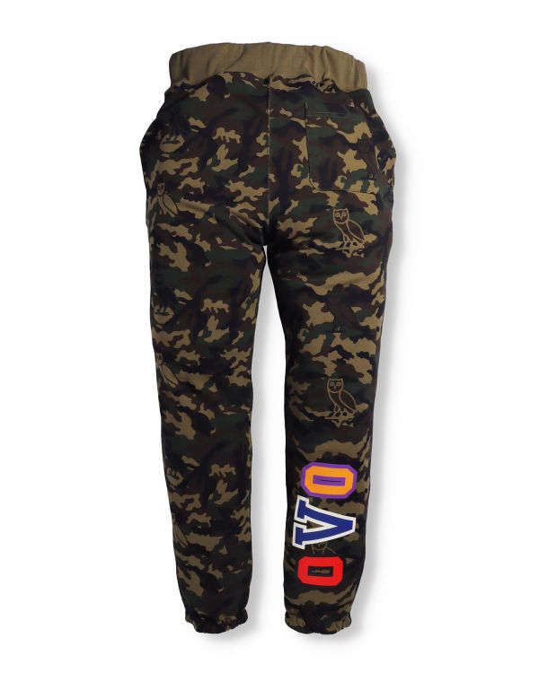 Pantalones Deportivos Bape X OVO Woodland Camo Shark Reversible Hombre Negras | EUVTI-8053