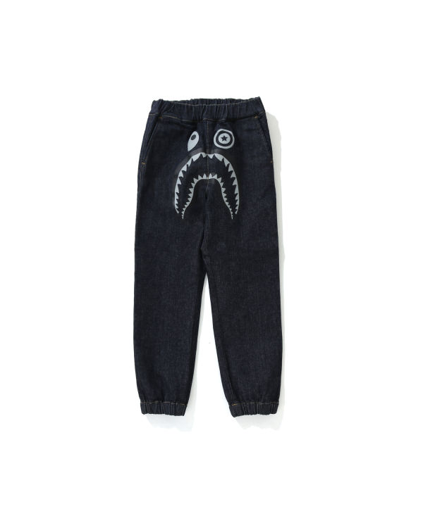 Pantalones Jogger Bape Shark Denim Niños Azules | HBQID-7081