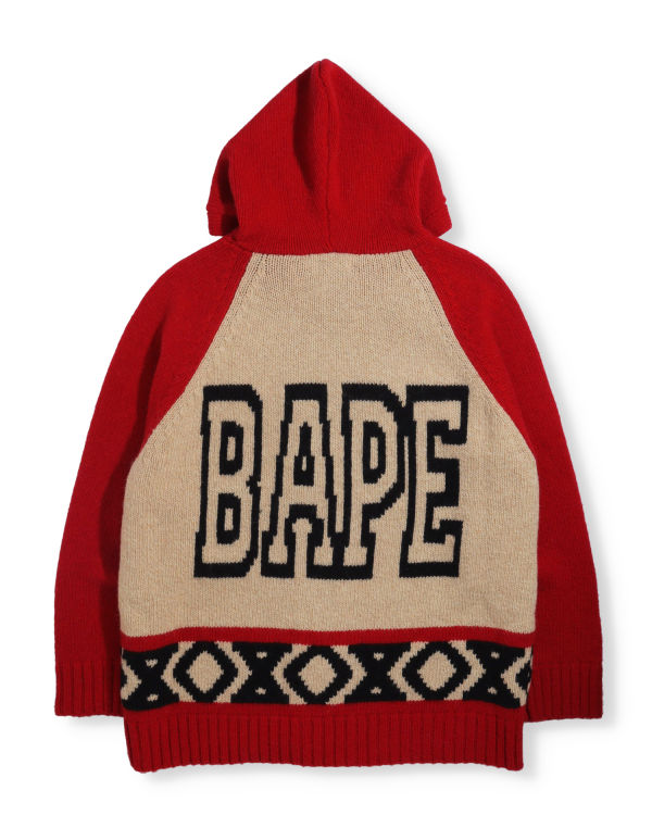 Prendas De Punto Bape Ape Head Zip Hombre Rojas Claro | WIFAX-0361