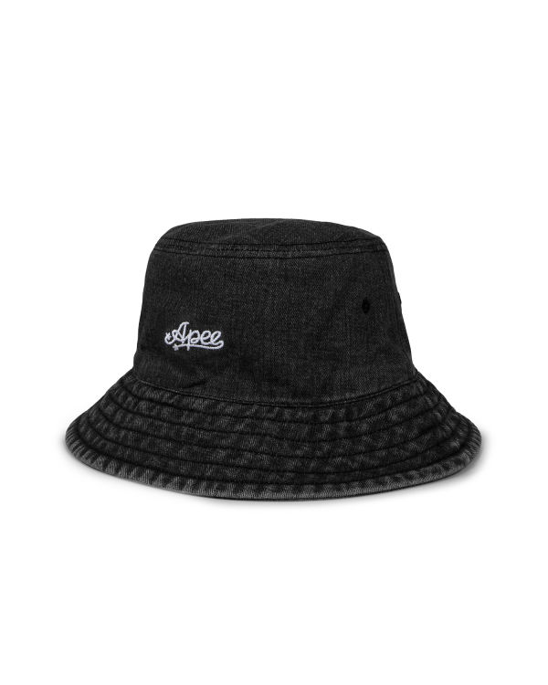 Sombreros Bape Denim bucket Mujer Negras | CQDJO-6853