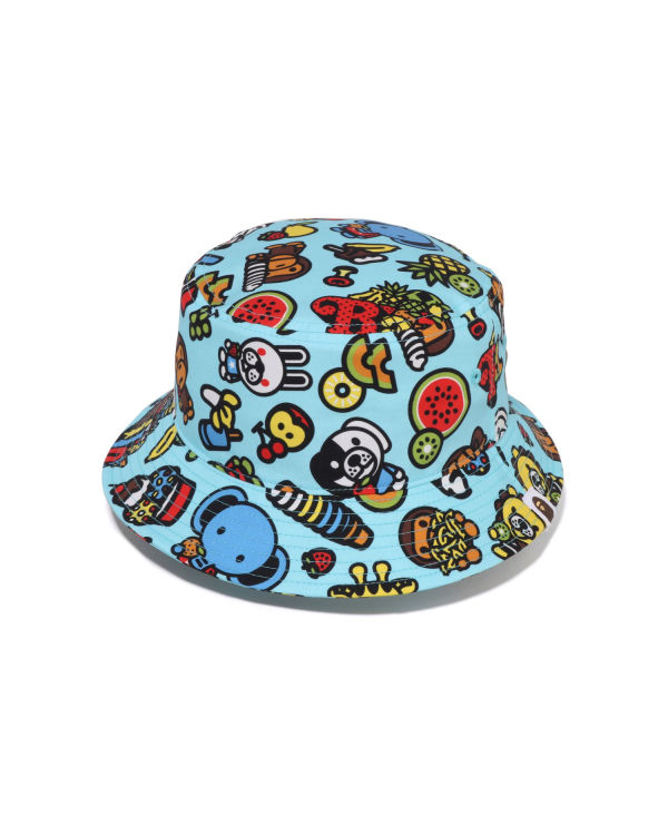 Sombreros Bape Milo Mixed Fruit Bucket Niños Azules Claro | YJPAB-7569